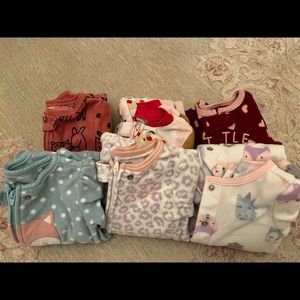 Carters 9 month Fleece Zip Pajamas